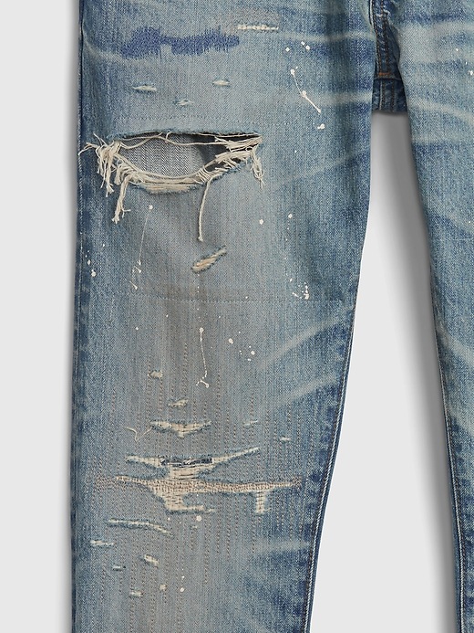 Image number 7 showing, 1969 Destructed Slim Taper Selvedge Jeans