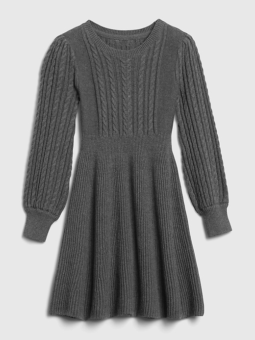 Image number 1 showing, Kids Cable Knit Sweater Dress