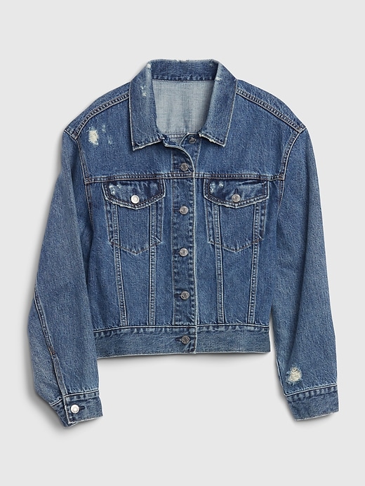 Image number 6 showing, Distressed Denim Dolman Icon Jacket With Washwell&#153