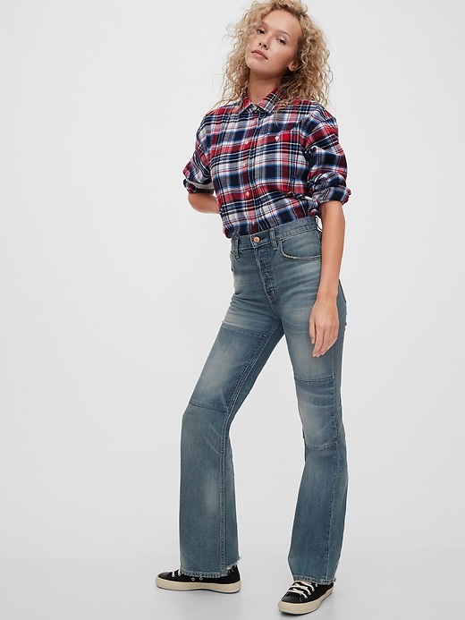 Image number 3 showing, 1969 Collection Cropped Plaid Button Up Shirt