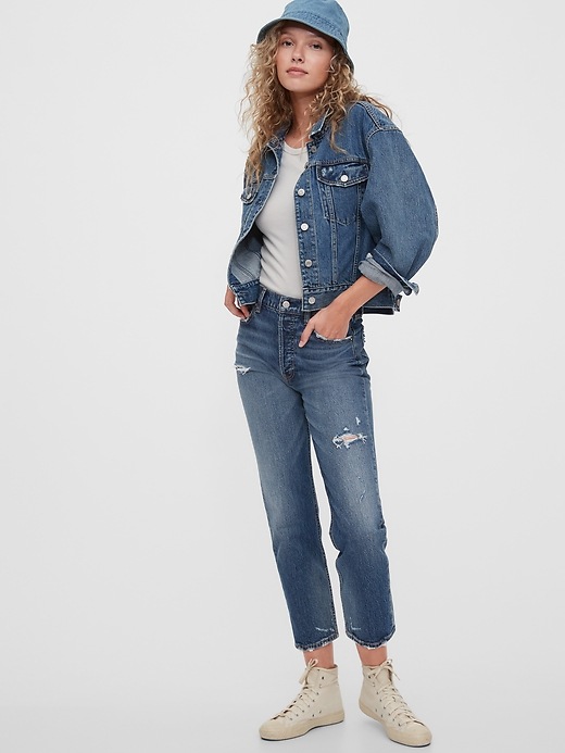 Image number 3 showing, Distressed Denim Dolman Icon Jacket With Washwell&#153