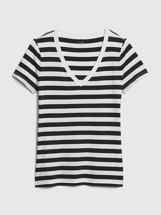 トップス ARGUE V-NECK TIDY SHIRT/stripe Stripe V Neck T-Shirt | boohoo CA