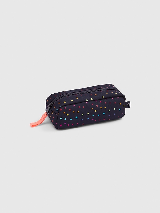 View large product image 1 of 1. Kids Heart Print Pencil Case