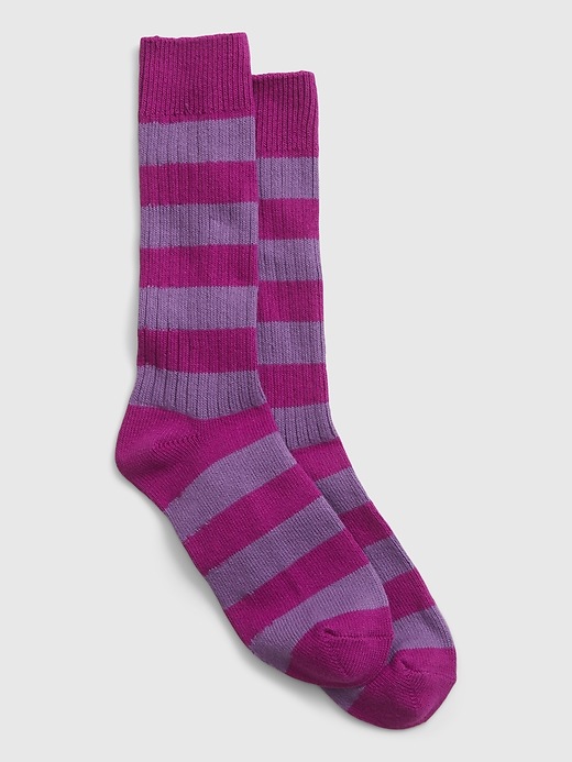 View large product image 1 of 1. Stripe Crew Socks