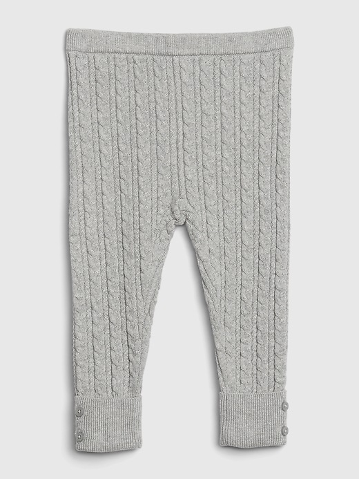 L'image numéro 4 présente Leggings en tricot torsadé pour bébé
