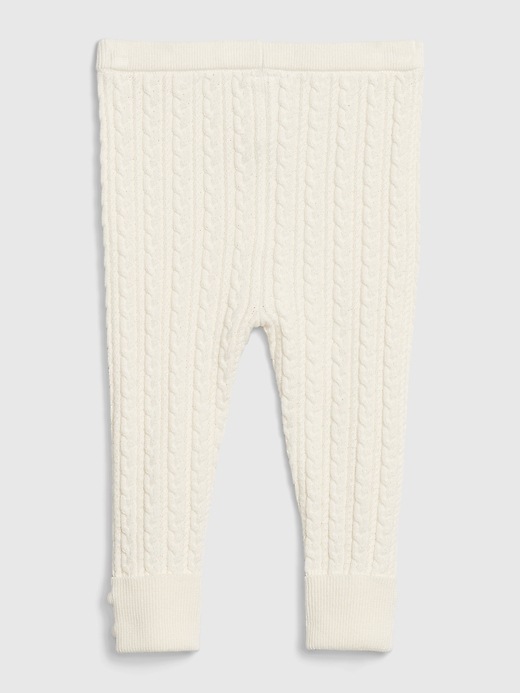 L'image numéro 2 présente Leggings en tricot torsadé pour bébé