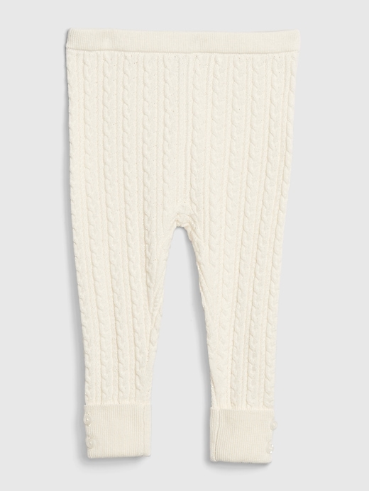 L'image numéro 1 présente Leggings en tricot torsadé pour bébé