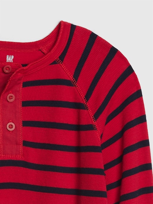 Image number 3 showing, Kids Waffle Knit Henley Shirt