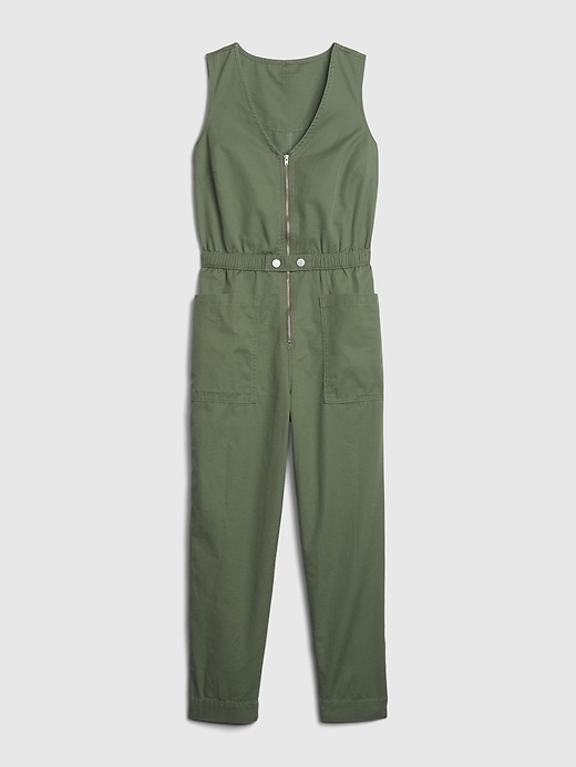 Image number 5 showing, Sleeveless Front-Zip Jumpsuit