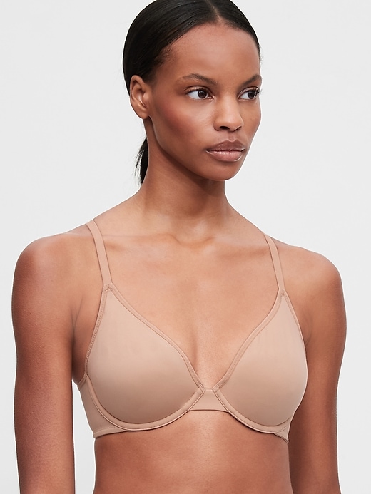 View large product image 1 of 1. Bare Natural Double-Knit Plunge Bra