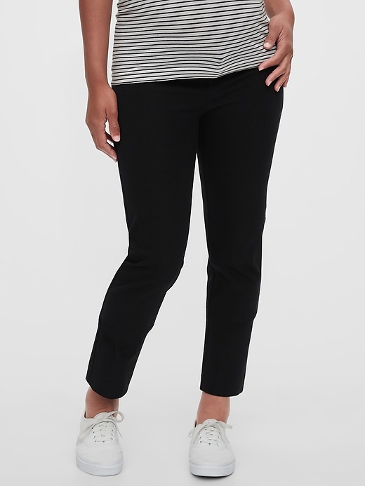 Maternity Inset Panel Slim Ankle Pants Gap