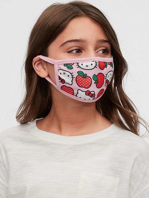 L'image numéro 3 présente Masque pour le visage Hello Kitty pour enfant (paquet de 3)