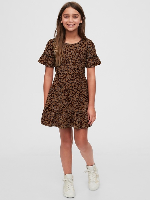 Image number 2 showing, Kids Leopard Print Cord Dress