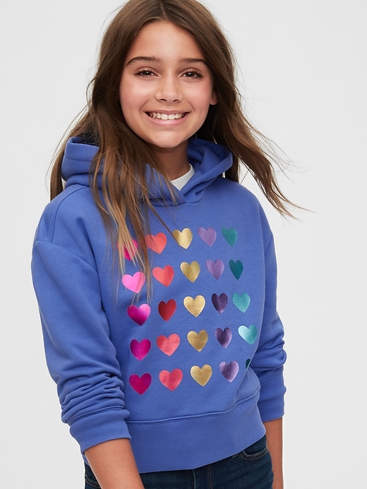 Image number 2 showing, Kids Heart Graphic Hoodie