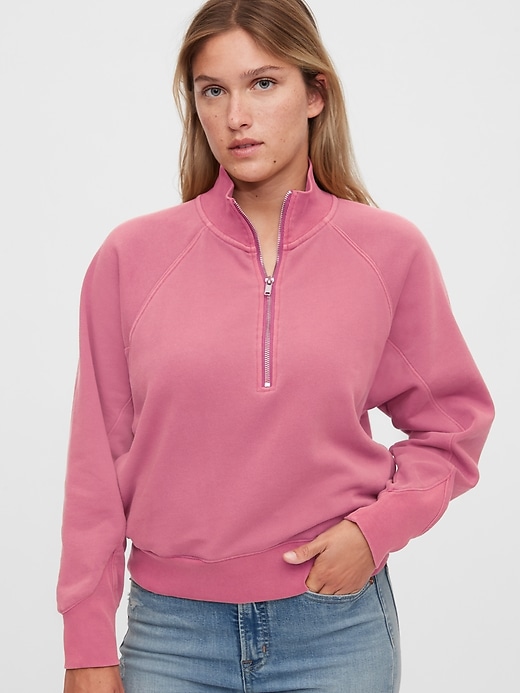 View large product image 1 of 1. Dolman Half-Zip Sweatshirt