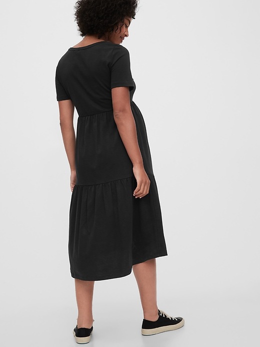 Image number 2 showing, Maternity Tiered Midi Dress