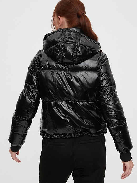 View large product image 2 of 7. Upcycled Cropped Midweight Puffer Jacket