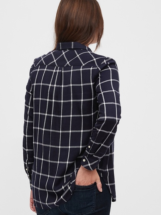 Image number 2 showing, Maternity Plaid Shirt