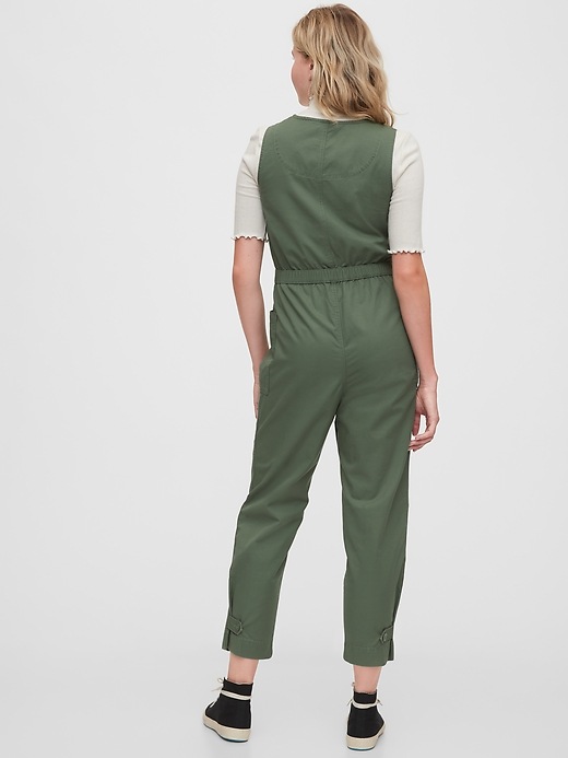 Image number 2 showing, Sleeveless Front-Zip Jumpsuit