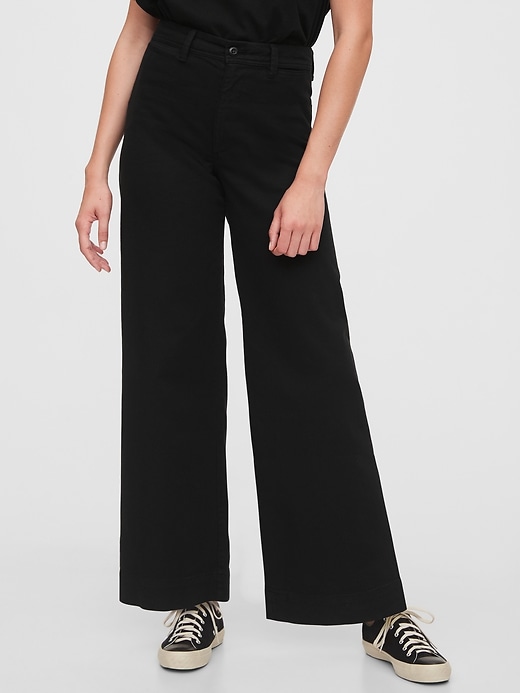 Image number 9 showing, High Rise Wide-Leg Pants With Washwell&#153
