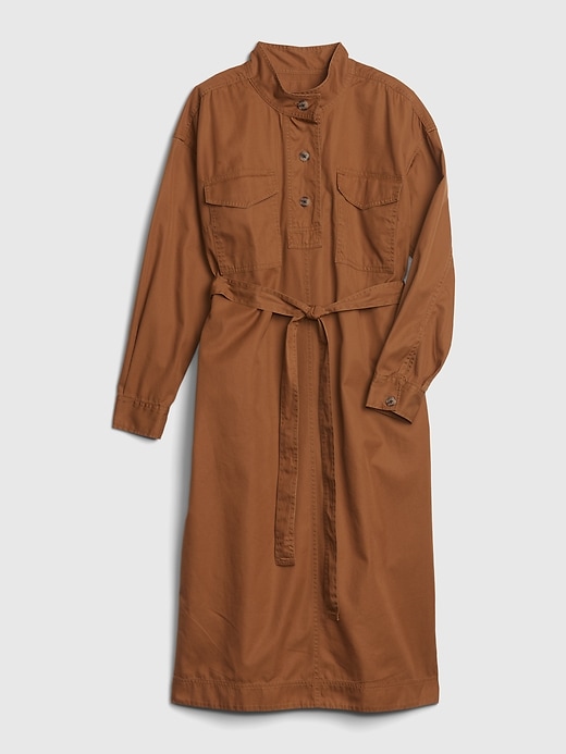 Image number 6 showing, Khaki Midi Shirtdress
