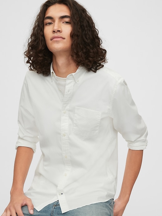 View large product image 1 of 1. Lived-In Stretch Poplin Shirt In Standard Fit