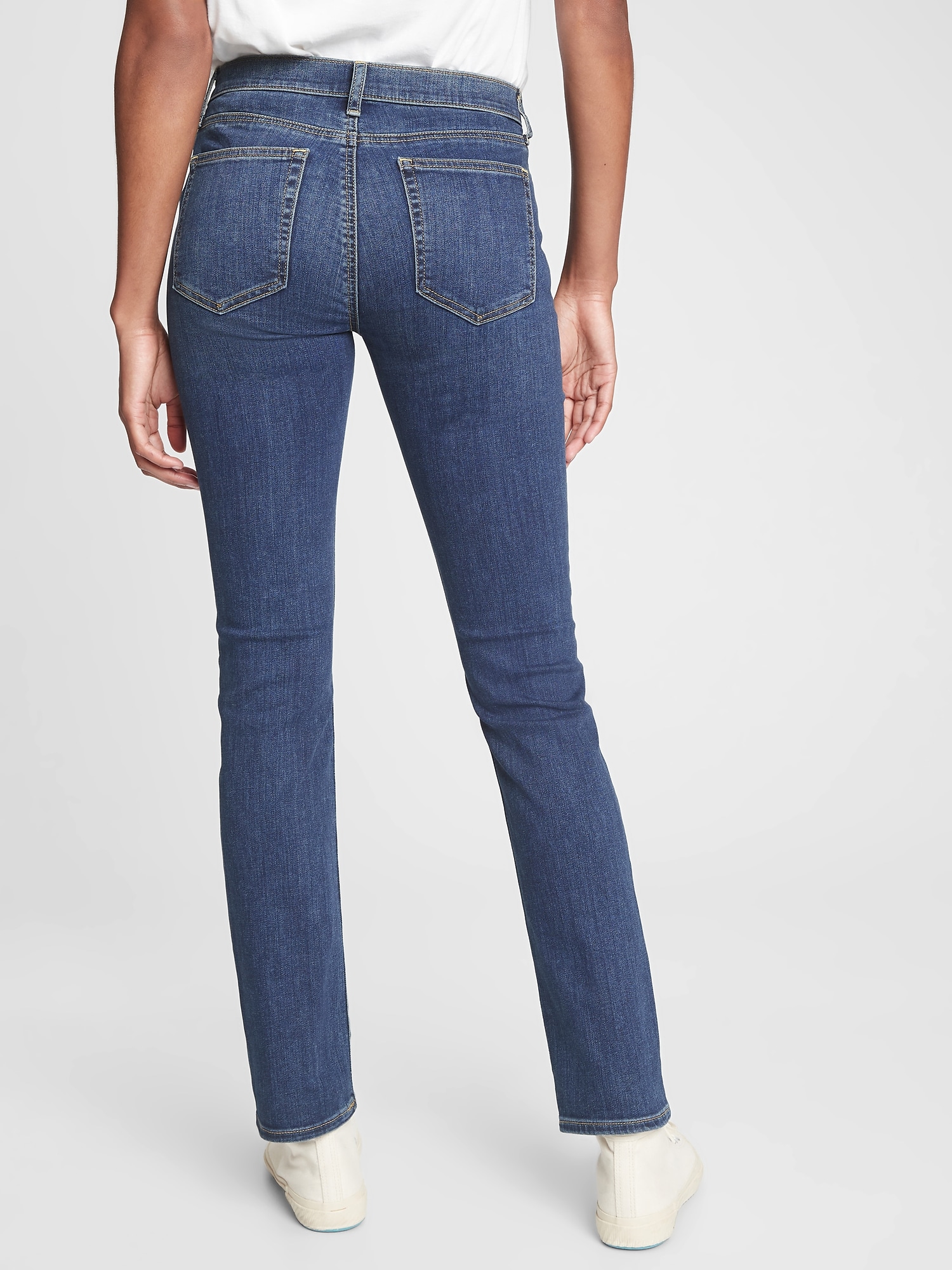 Mid Rise Straight Leg Jeans | Gap