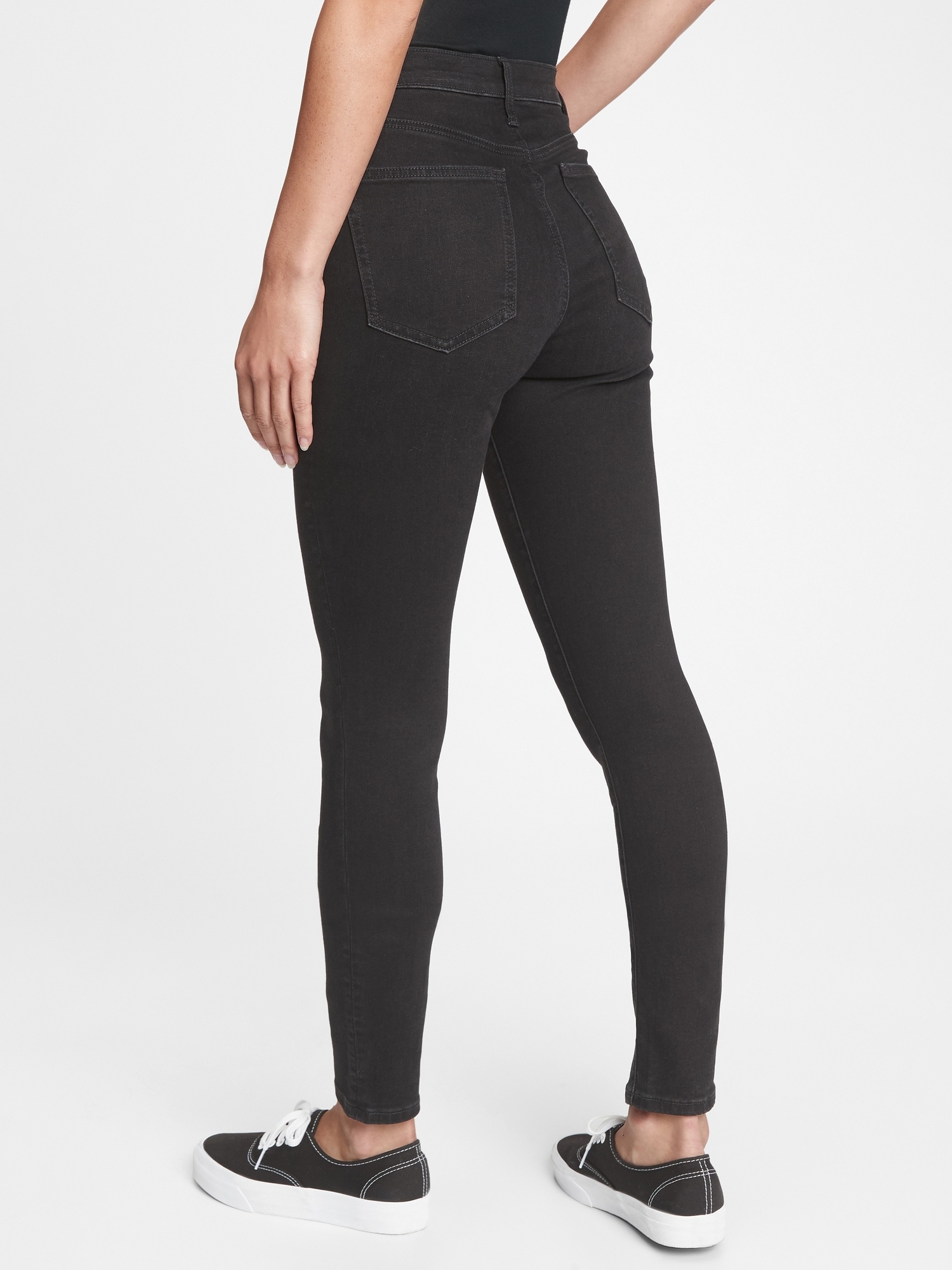 gap black high waisted jeans