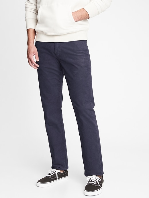 Image number 9 showing, Corduroy Straight Jeans with GapFlex