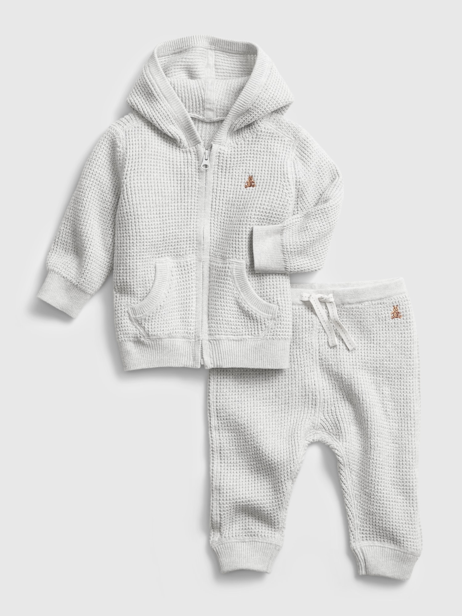 waffle knit baby romper