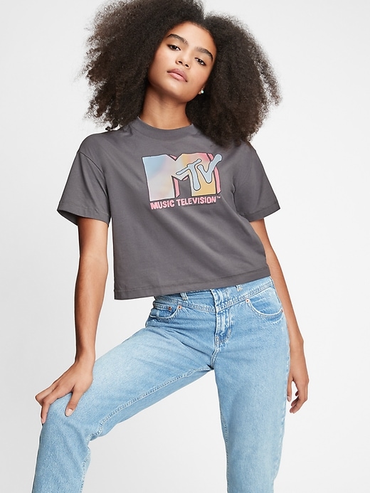 L'image numéro 1 présente T-shirt à imprimé et à coupe carrée pour adolescent