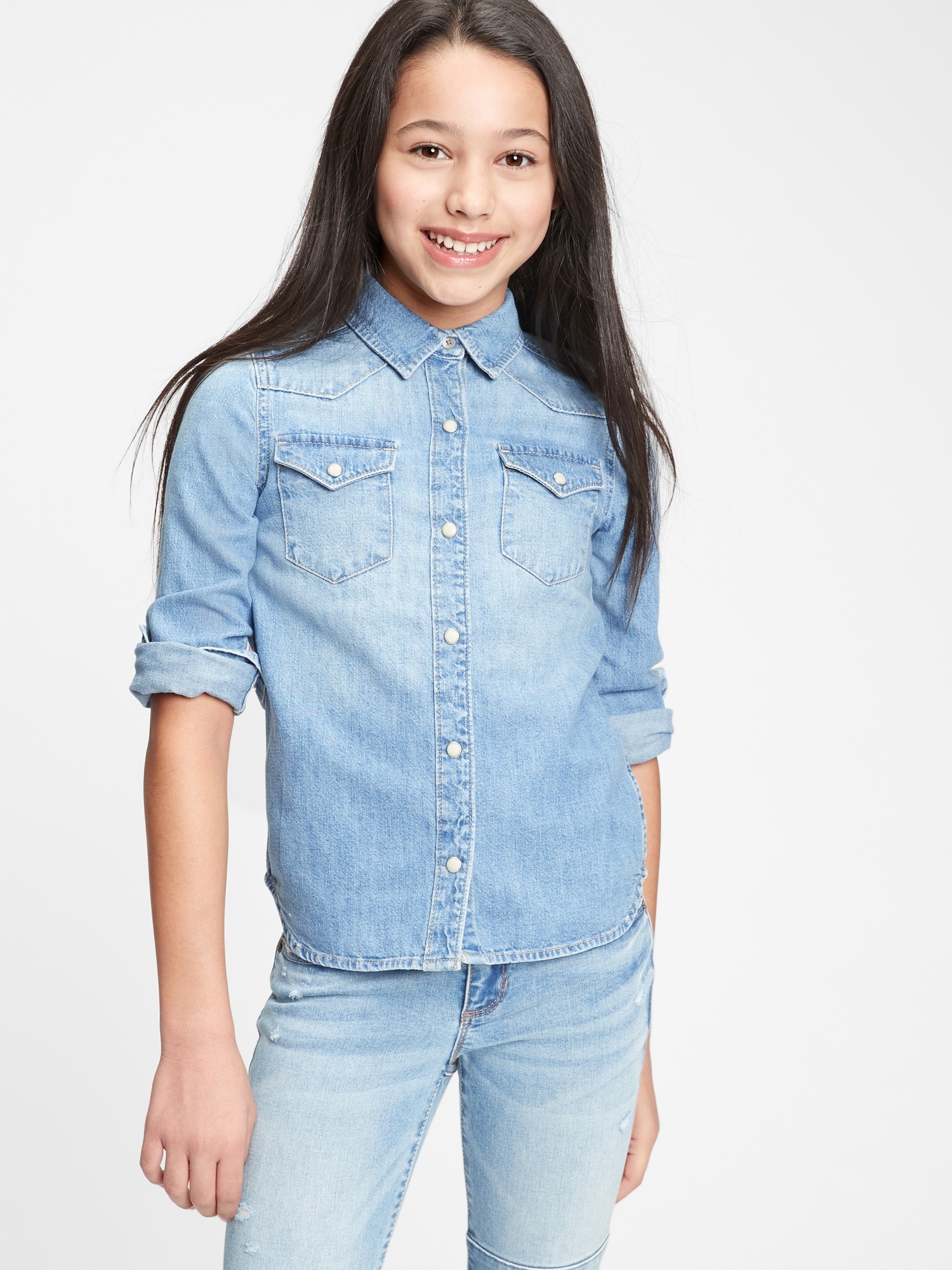 denim girls shirt