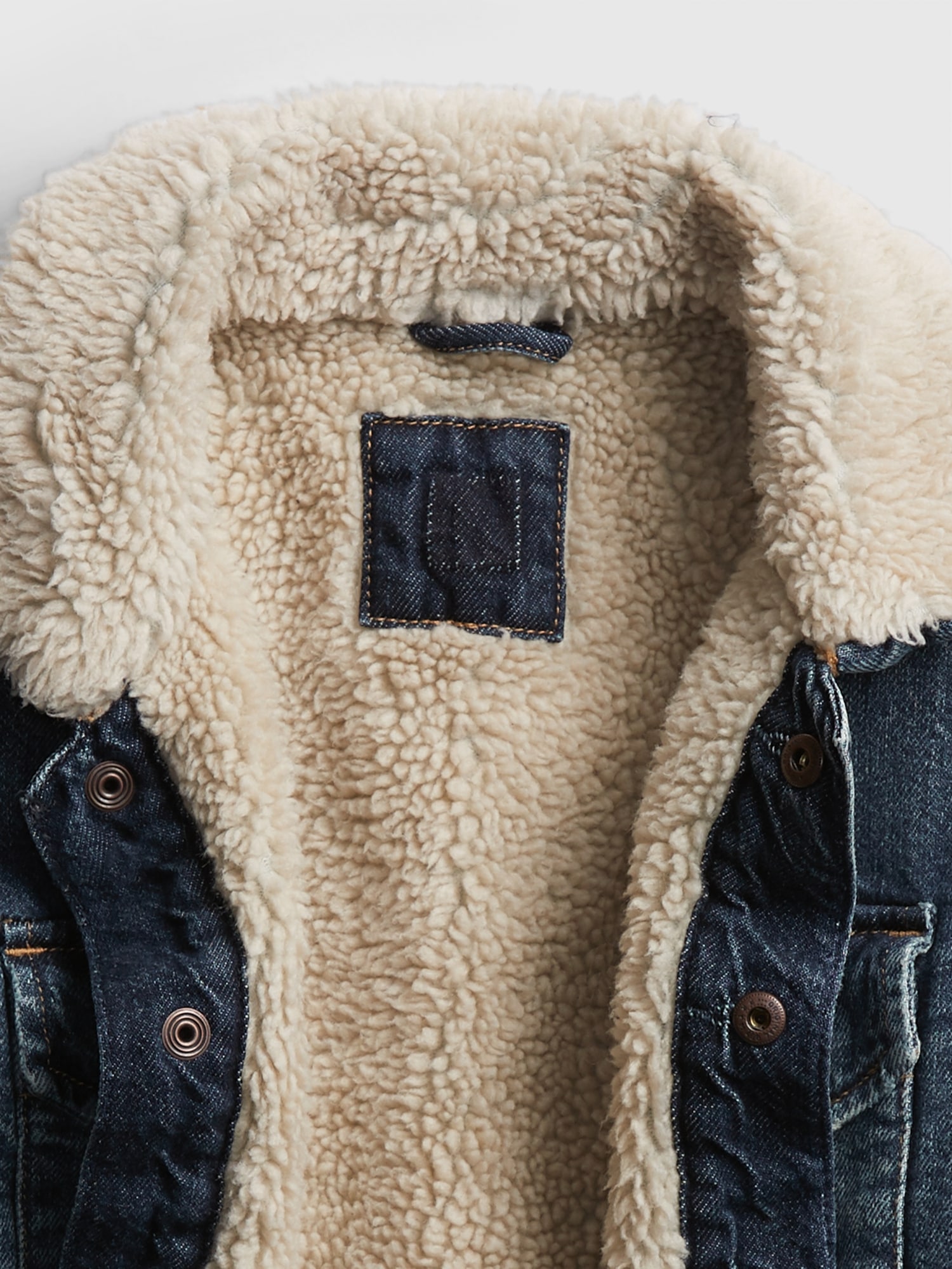 gap denim jacket with fur