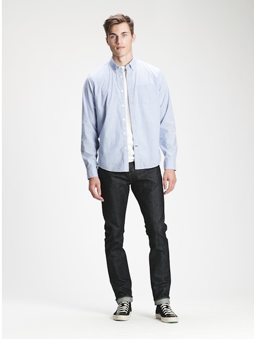 gap lived in stretch poplin shirt