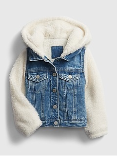 baby sherpa jean jacket