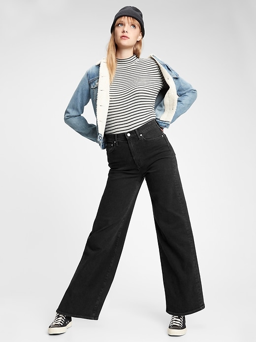 Image number 1 showing, Sky High Wide-Leg Jeans With Washwell&#153