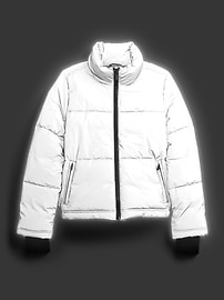View large product image 8 of 8. GapFit Reflective Cropped Puffer Jacket