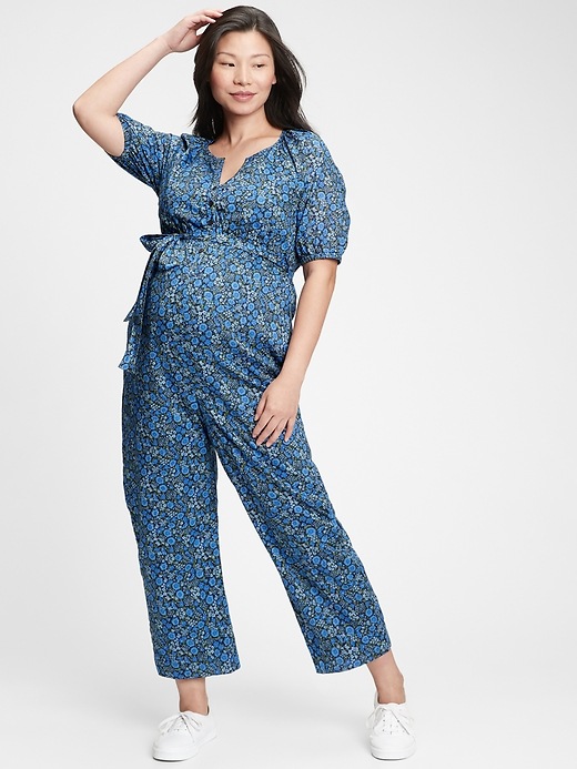 Image number 1 showing, Maternity Print Raglan Jumpsuit