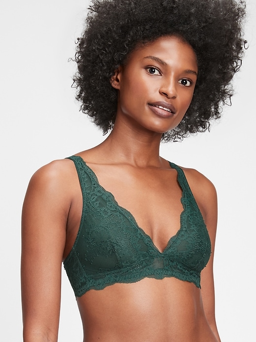 View large product image 1 of 1. Lace Plunge Bralette