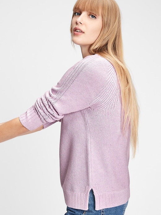 Image number 9 showing, Textured Crewneck Sweater