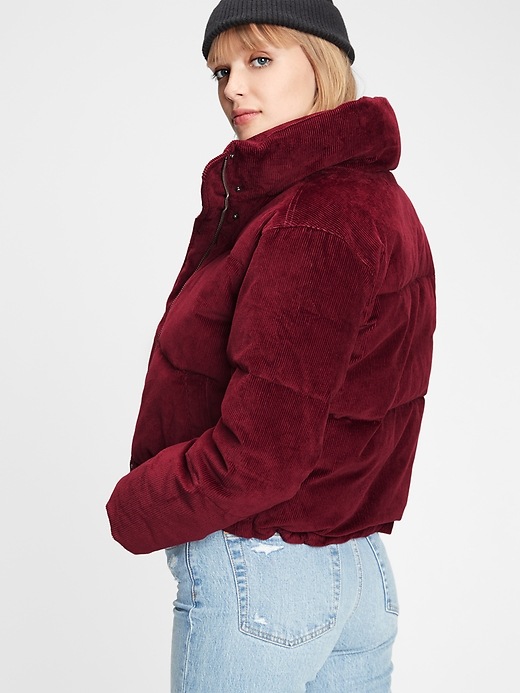 Image number 2 showing, Midweight Cropped Corduroy Puffer Jacket