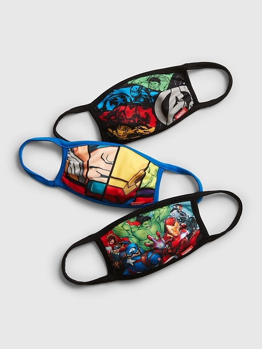 View large product image 1 of 1. Kids Marvel Face Mask (3-Pack)