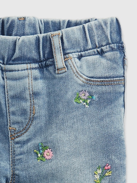 Image number 3 showing, Toddler Embroidered Floral Pull-On Jeggings with Washwell&#153