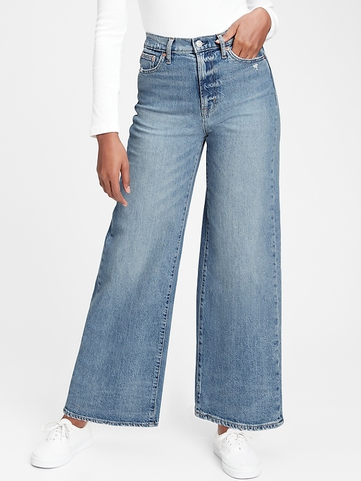 Image number 3 showing, Sky High Wide-Leg Jeans With Washwell&#153