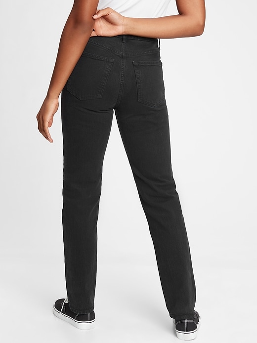 Image number 2 showing, Sky High Rise Straight Leg Jeans