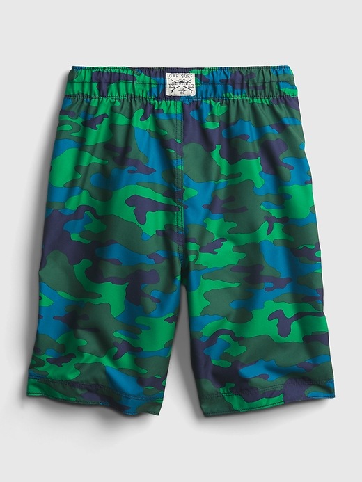 Image number 2 showing, Kids Recycled Polyester Camo Swim Board Shorts