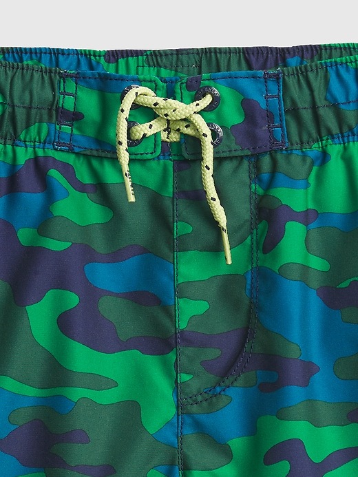 Image number 3 showing, Kids Recycled Polyester Camo Swim Board Shorts