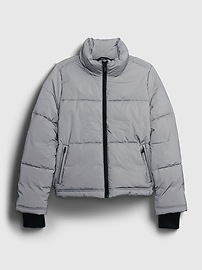 View large product image 6 of 8. GapFit Reflective Cropped Puffer Jacket