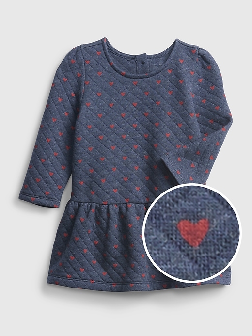 Image number 1 showing, Baby Heart Quilted Dress