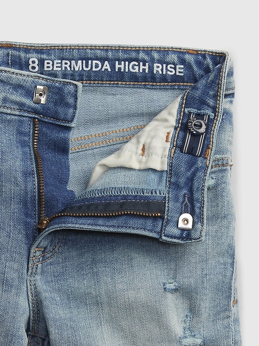Image number 4 showing, Kids High-Rise Bermuda Shorts with Stretch